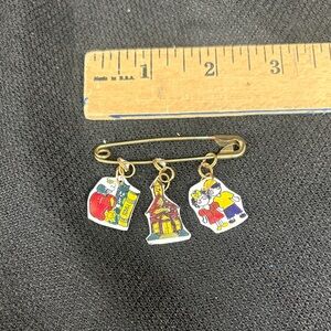 School teacher Pin with Colorful Charms